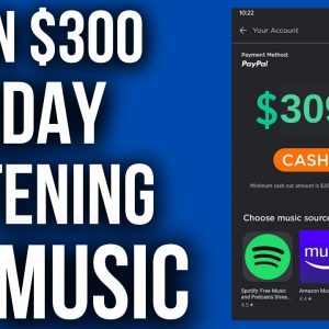 Earn $300 Listening To Music (Online Jobs From Home) make money listening to music